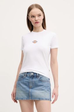 Tričko Dickies dámske, biela farba, DK0A4ZAO0WH1