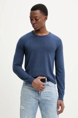Sveter Superdry pánsky, tmavomodrá farba, tenký, M6110667A-C2Y