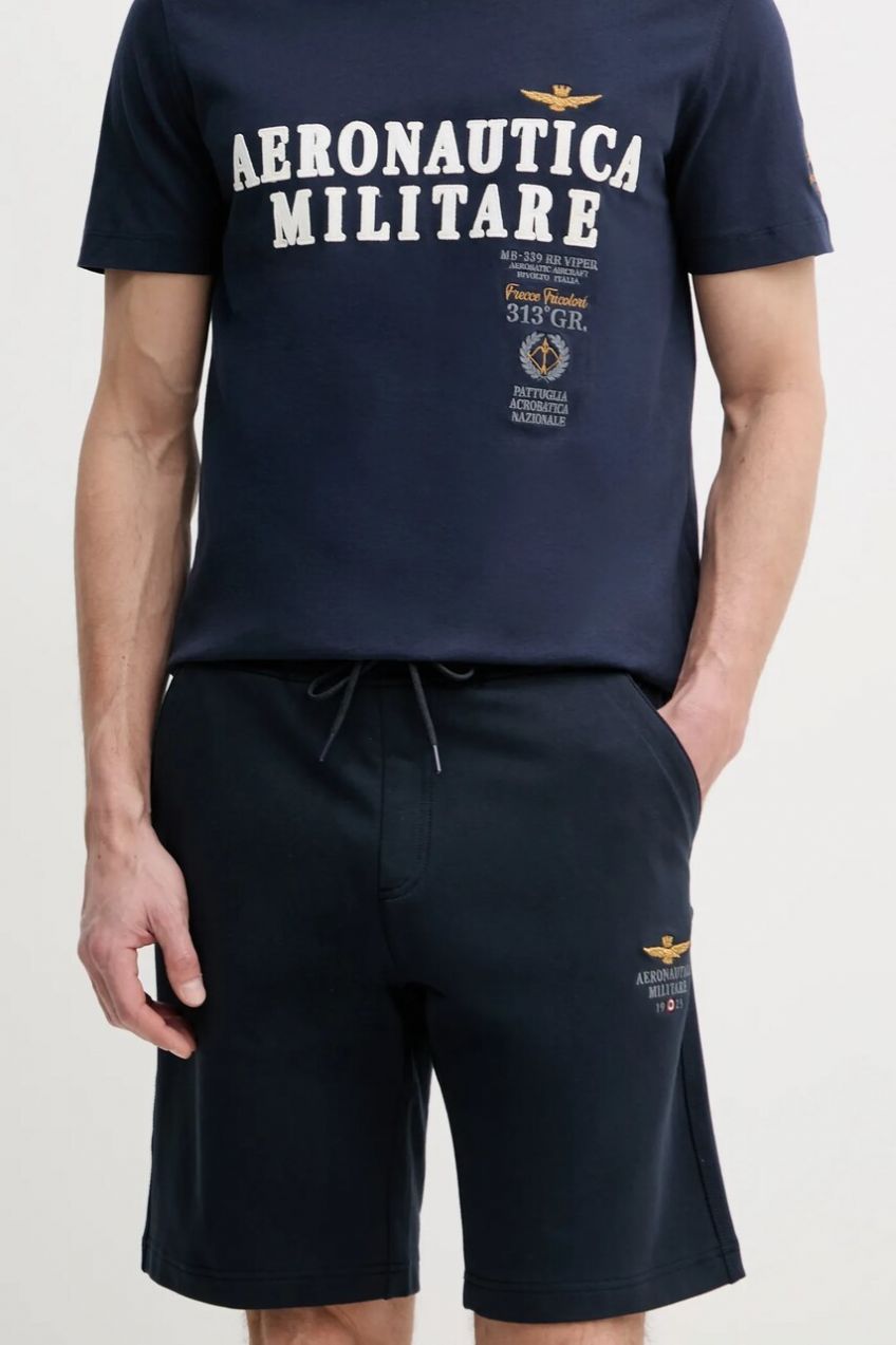 Šortky Aeronautica Militare pánske, tmavomodrá farba, BF017F459