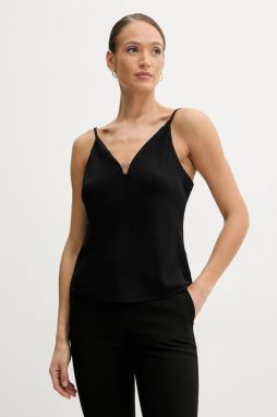 Blúzka Guess CAROLINE dámska, čierna farba, jednofarebná, W5GH58 WGLD2