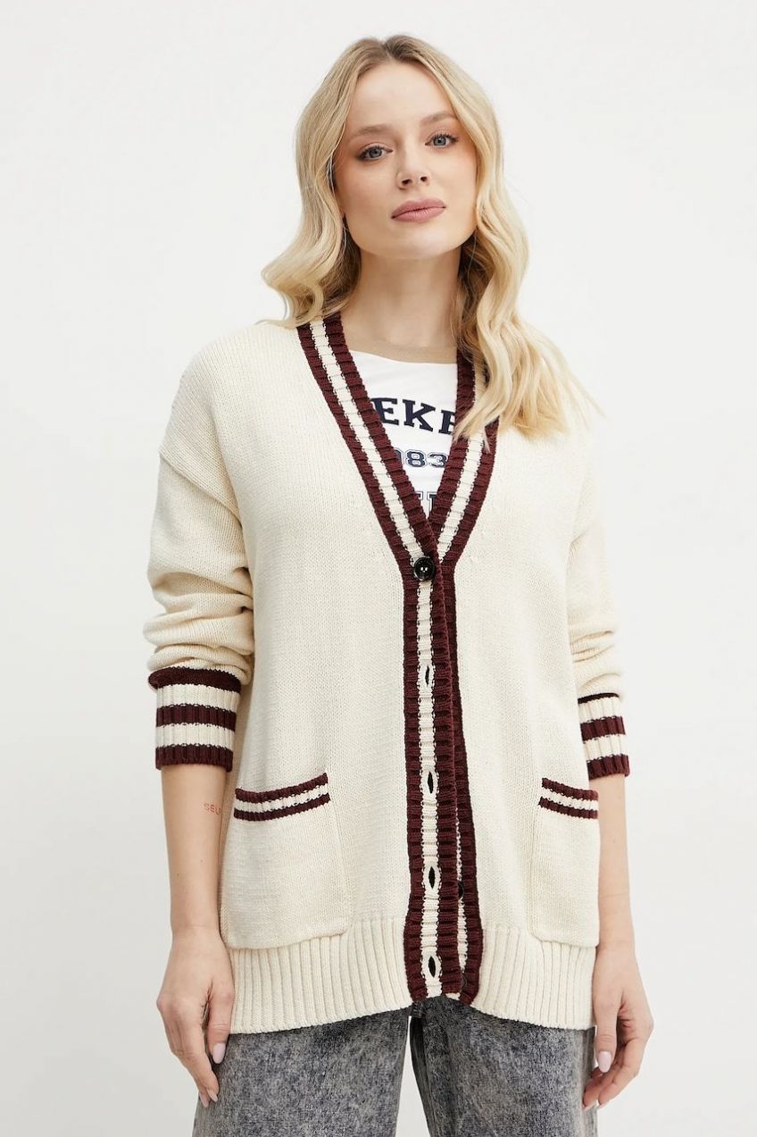 Kardigán Weekend Max Mara dámsky, béžová farba, 2515341061600
