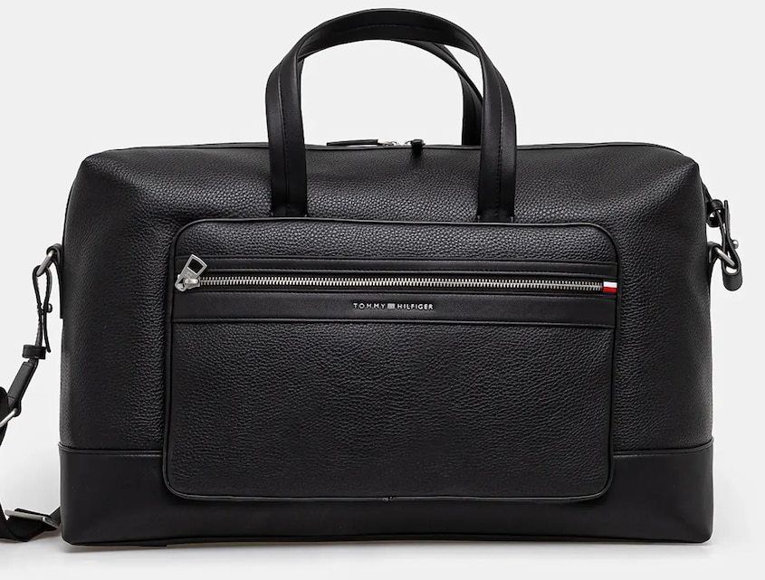 Taška Tommy Hilfiger čierna farba, AM0AM13351