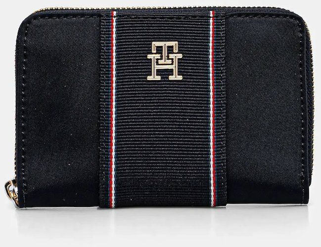 Peňaženka Tommy Hilfiger dámska, tmavomodrá farba, AW0AW17268