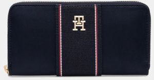 Peňaženka Tommy Hilfiger dámska, tmavomodrá farba, AW0AW17271