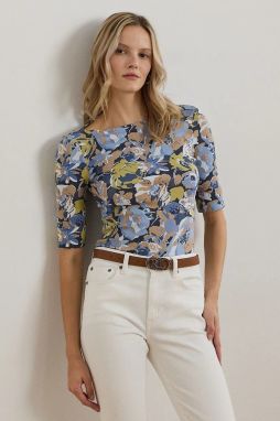 Bavlnená blúzka Lauren Ralph Lauren dámske, vzorovaná, 200963890