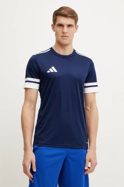 Tréningové tričko adidas Performance Squad 25 tmavomodrá farba, s nášivkou, JG5830
