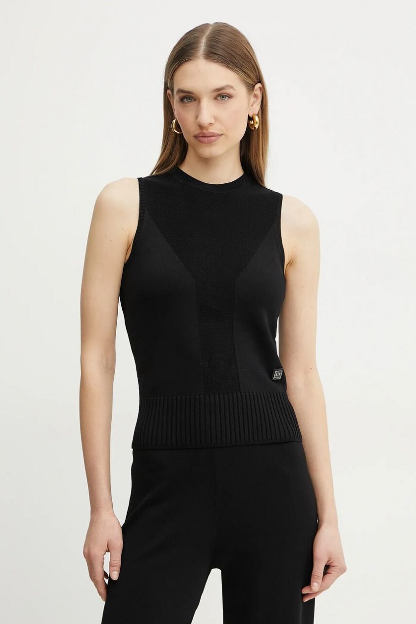 Vesta Armani Exchange dámska, čierna farba, tenká, XW000118 AF10352