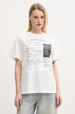 Bavlnené tričko MM6 Maison Margiela dámske, biela farba, S52GC0337.S24312