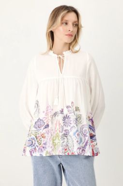 Blúzka Medicine dámska, béžová farba, vzorovaná