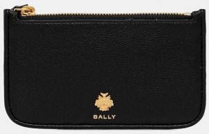 Kožená peňaženka Bally dámska, čierna farba, WLB01C