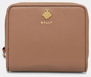 Kožená peňaženka Bally dámska, hnedá farba, WLW01W