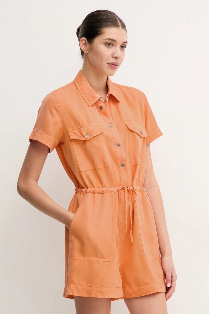 Overal Pepe Jeans EDMEE oranžová farba, s golierom, PL230511