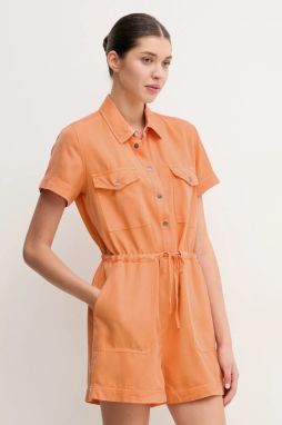 Overal Pepe Jeans EDMEE oranžová farba, s golierom, PL230511