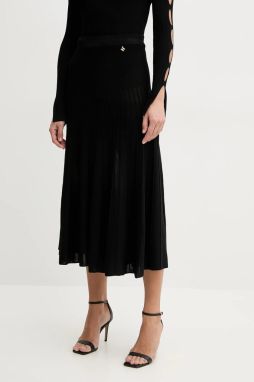 Sukňa Silvian Heach GHIRDIM čierna farba, midi, áčkový strih, GPP25302GO