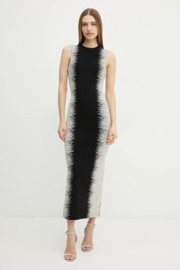 Šaty Herve Leger Ruby čierna farba, maxi, priliehavá, CBI8504573