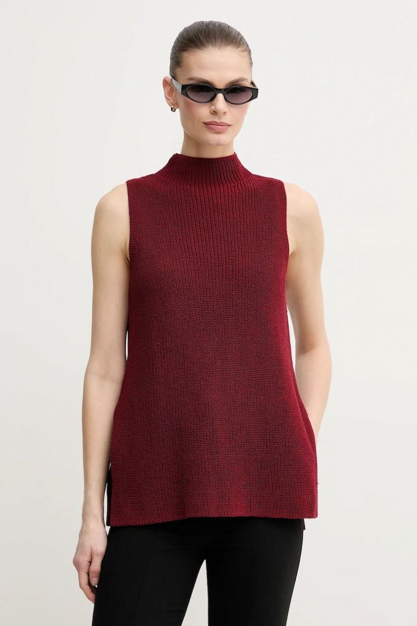Vesta Pedro del Hierro dámska, bordová farba, s polorolákom, 5509062