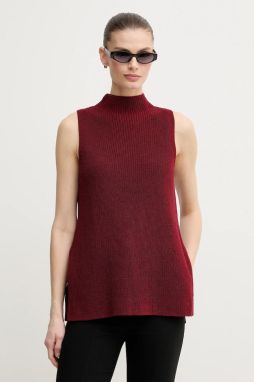 Vesta Pedro del Hierro dámska, bordová farba, s polorolákom, 5509062