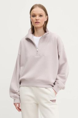 Mikina Hollister Co. dámska, ružová farba, jednofarebná, KI352-5112