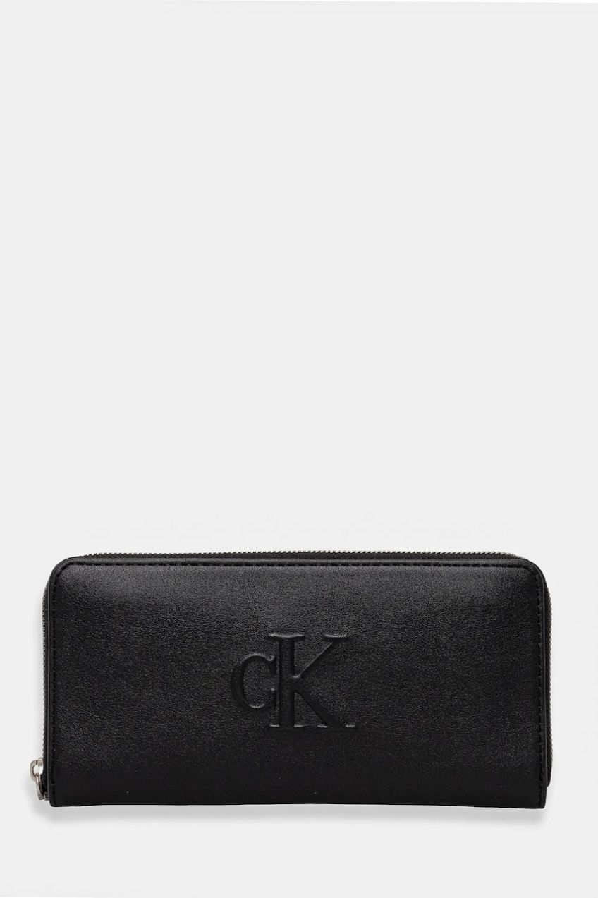 Peňaženka Calvin Klein Jeans dámska, čierna farba, LV04K1005G