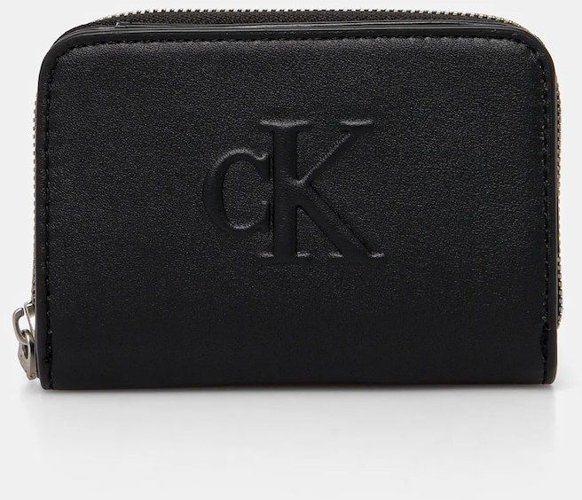 Peňaženka Calvin Klein Jeans dámska, čierna farba, LV04K1004G