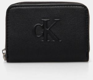 Peňaženka Calvin Klein Jeans dámska, čierna farba, LV04K1004G