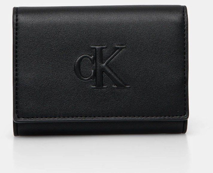 Peňaženka Calvin Klein Jeans dámska, čierna farba, LV04K1078G