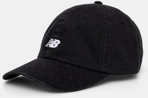 Bavlnená šiltovka New Balance čierna farba, s nášivkou, LAH51009BK