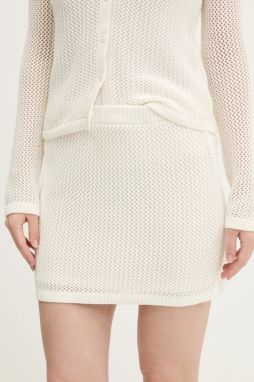 Bavlnená sukňa Abercrombie & Fitch béžová farba, mini, puzdrová, KI143-5075