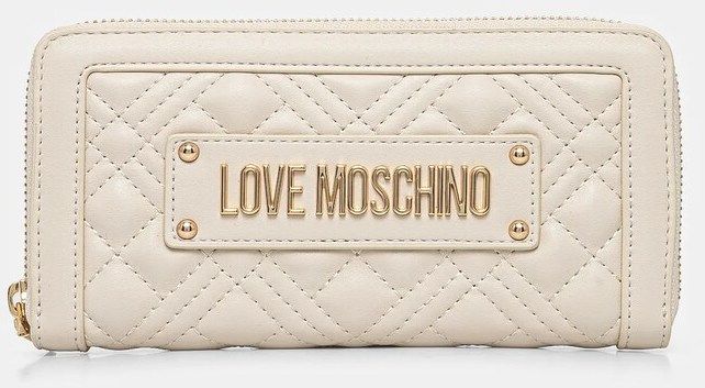 Peňaženka Love Moschino dámska, béžová farba, JC5600PP0MLA0110