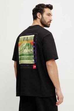 Bavlnené tričko The North Face Axys pánske, čierna farba, s potlačou, NF0A8C1RJK31
