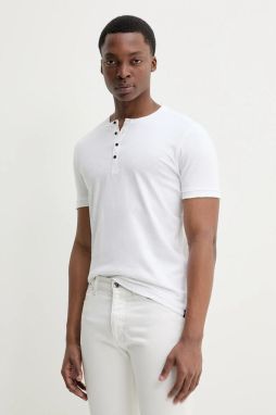 Bavlnené tričko Superdry pánske, biela farba, jednofarebné, M6010881A-01C