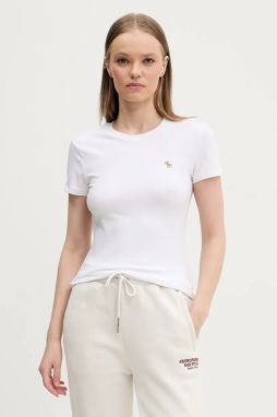 Tričko Abercrombie & Fitch dámske, biela farba, KI139-5273