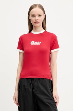 Tričko Dickies dámske, červená farba, DK0A4Z8I0ER1