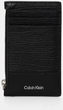 Kožená peňaženka Calvin Klein pánska, čierna farba, K50K512848