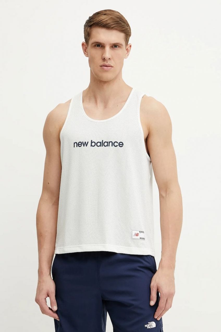 Obojstranné tréningové tričko New Balance čierna farba, MT51608BK