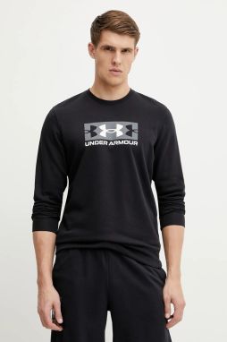 Mikina Under Armour Rival Terry pánska, čierna farba, s potlačou, 1390140