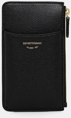 Peňaženka Emporio Armani dámska, čierna farba, EW000543 AF11953