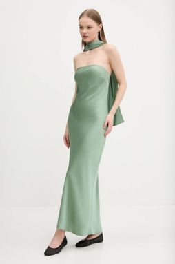 Šaty Abercrombie & Fitch zelená farba, maxi, priliehavé, KI159-5446