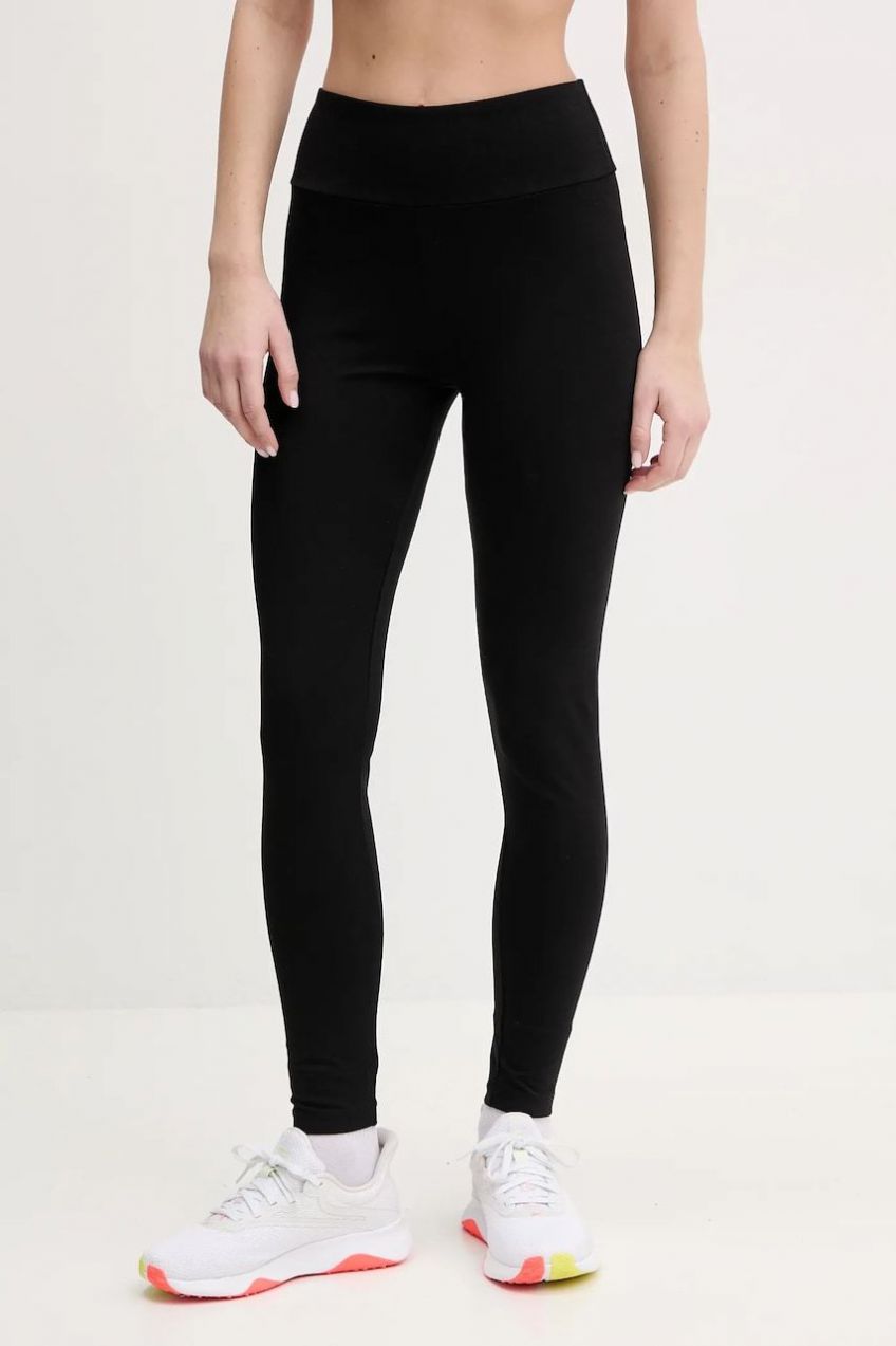 Legíny EA7 Emporio Armani dámske, čierna farba, s potlačou, AF12484.7W000080