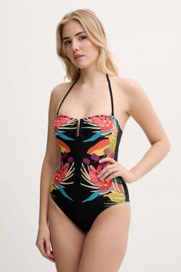 Jednodielne plavky Desigual BAHAMAS II ONE P. čierna farba, jemne vystužený košík, 25SWMK09