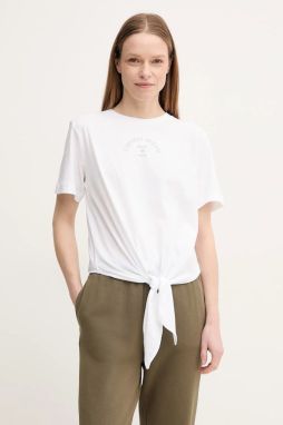 Bavlnené tričko Emporio Armani dámske, biela farba, EW000894 AF12567