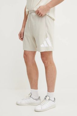 Šortky adidas Essentials pánske, béžová farba, JE8959