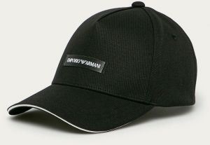 Bavlnená šiltovka Emporio Armani čierna farba, s nášivkou, 627921 CC991