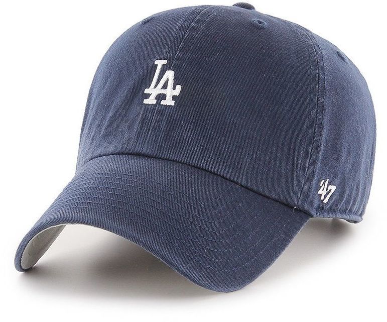 Čiapka 47 brand MLB Los Angeles Dodgers tmavomodrá farba, s nášivkou, B-BSRNR12GWS-NYC
