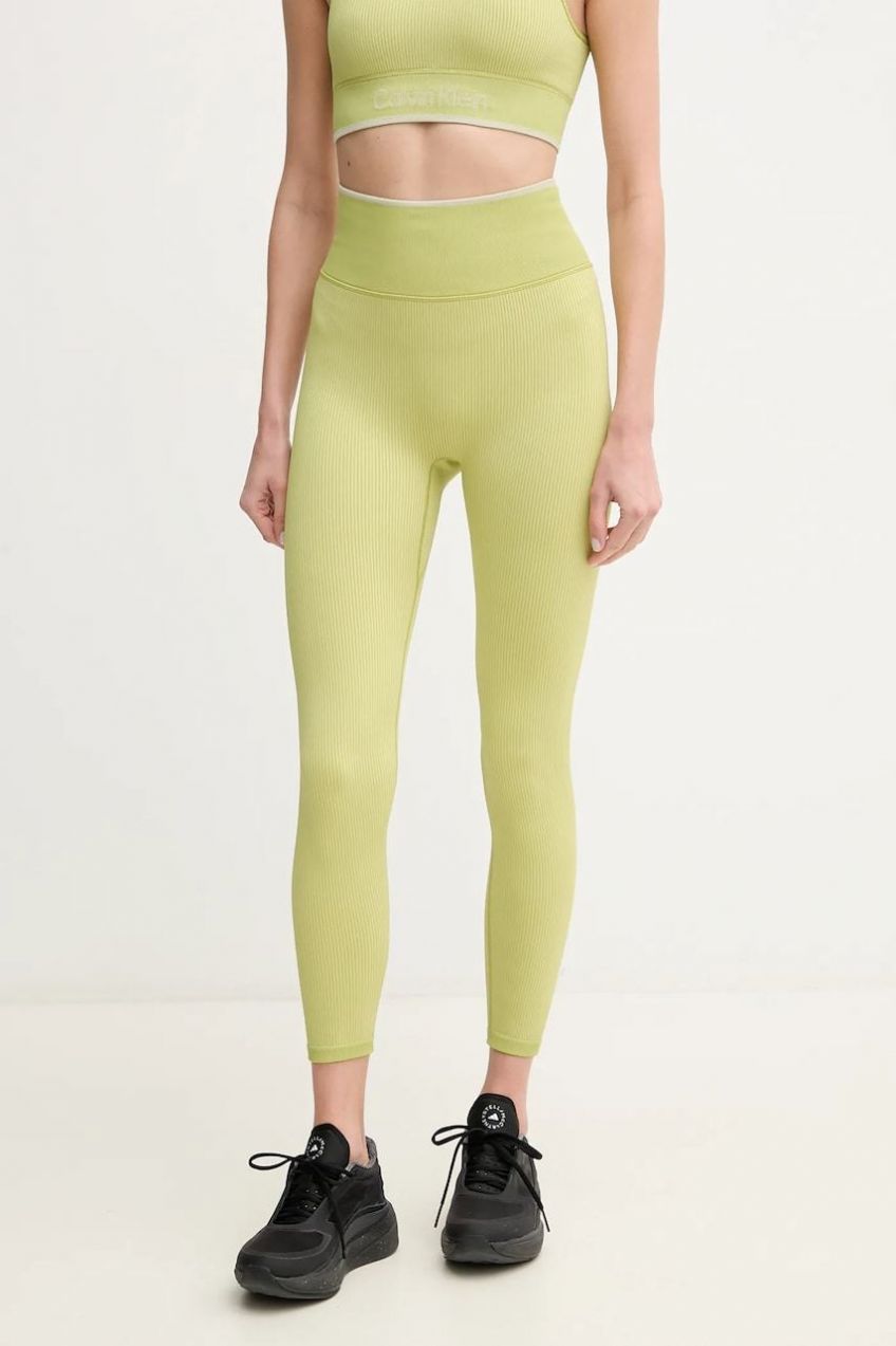 Tréningové legíny Calvin Klein Performance béžová farba, jednofarebné, 00GWS4L643