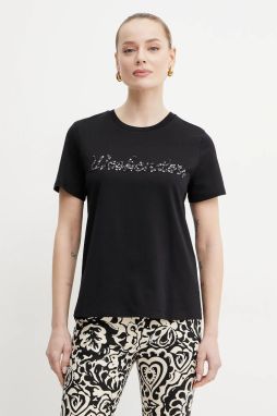 Bavlnené tričko Weekend Max Mara dámske, čierna farba, 2515971051600