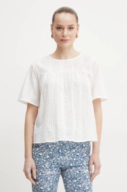 Bavlnená blúzka Weekend Max Mara dámska, biela farba, jednofarebná, 2515941072600