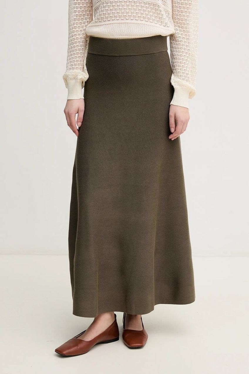 Sukňa Pedro del Hierro zelená farba, maxi, áčkový strih, 7599298