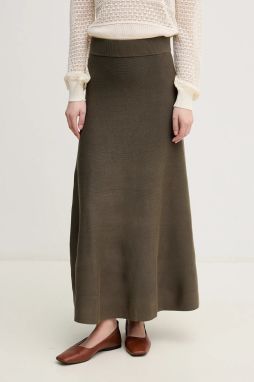 Sukňa Pedro del Hierro zelená farba, maxi, áčkový strih, 7599298