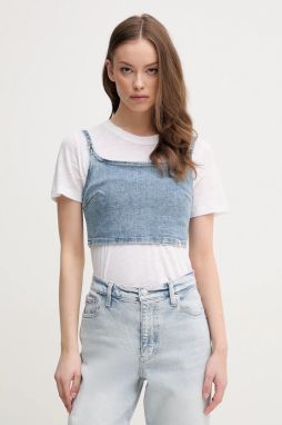 Džínsový top Calvin Klein Jeans dámska, jednofarebná, J20J225515